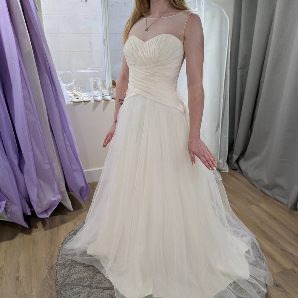 David’s Bridal OP1334 Size 2 Ivory